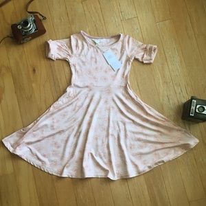 NWT Pumpkin Patch Floral Dress Girls Size 7 Pink